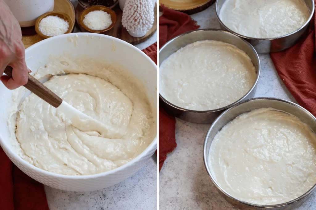 Coconut Cake Mixing